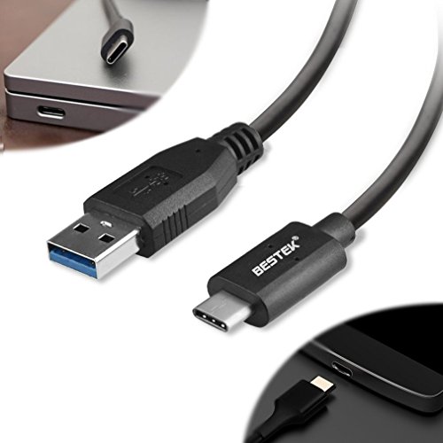 (Verbesserte Version) bestek USB 3.1 Typ C USB auf standard A-Typ USB 3.0 Stecker Kabel Sync & Ladekabel Design reversibel für Apple New MacBook 30,5 cm, Apple TV, LG Nexus 5 x/6P, Nokia N1, OnePlus Handy, Tablet, Handy und andere der U89 unterstützt Geräte (btv08bk-uk) - 5