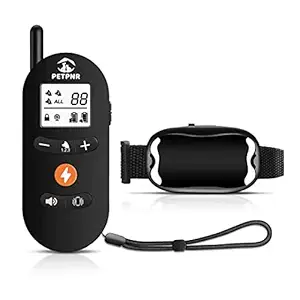 PETPNR Dog Shock Collar with Remote - Rechargeable Dog Training Collar w/3 Training Modes Beep, Vibration & Shock, Up to 1000Ft Remote Range, 0-15 Shock Levels,IP67 Waterproof