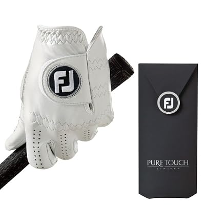 Footjoy Pure Touch - Gant de Golf pour la Main Gauche (Composite) Couleur: Blanc Taille: ML