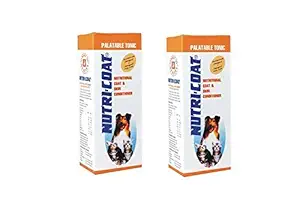 Petcare Nutricoat Nutritional Coat and Skin Conditioner for Dogs and Cats - 400 gm (Pack of 2) by Pawsitively Pet Care