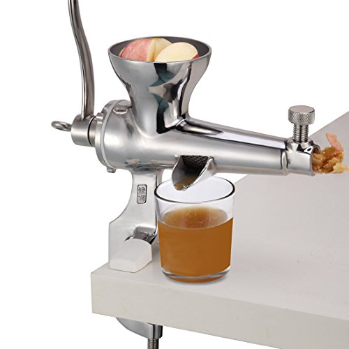 Heavy Duty Hand Manuelle Weizengras Entsafter, DIY Superb Saft Extraktion für weiches Obst Gemüse, Edelstahl Blattgrün Saftpresse - 4