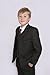 Boys Suit Black Pinstripe Jasper 9y