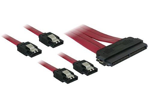 DELOCK Kabel SAS 32 zu 4x SATA Metall SFF 8484 - 4x SATA 50cm