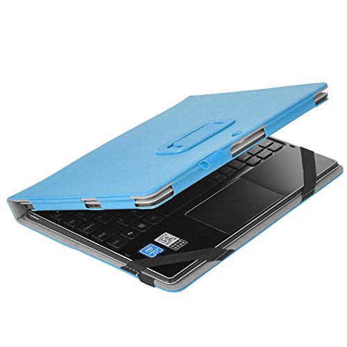 Lenovo Miix 310 hülle, IVSO hochwertiges PU Leder Etui hülle Tasche Case – mit Standfunktion,super 360° Anti-Wrestling, ist für Lenovo Miix 310 25,65 cm (10,1 Zoll HD) Tablet PC perfekt geeignet, Blau - 5