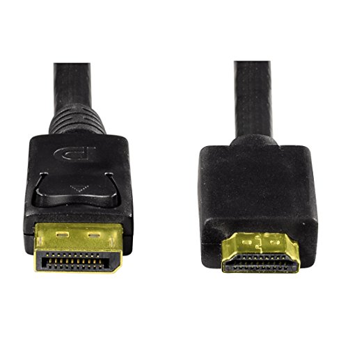 Hama Adapterkabel (DisplayPort Stecker auf HDMI Stecker), 1,80 m - 2
