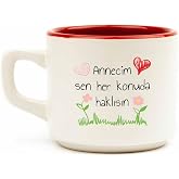 Annecim Sen Her Konuda Haklısın! Beyaz Ven&uuml;s Kupa - Anneler G&uuml;n&uuml; Hediyesi Kupa Fincan