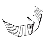 Premium Ofenschutzgitter/Kaminschutzgitter/Türschutzgitter/Absperrgitter, massivem Metall, schwarz - 6