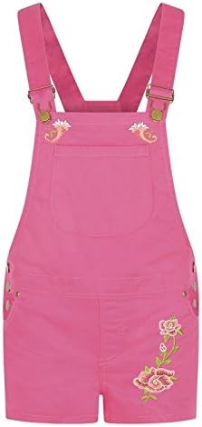 Real HOXTON Ladies Buckle Strap, Pocket Playsuit, Short Dungaree For Women (Pink, S)