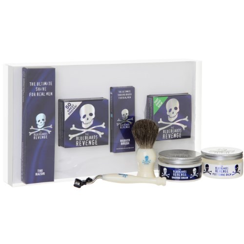 The Bluebeards Revenge White Shaving Cream with Brush and Mach 3 Razor Gift Set