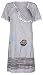 Happy Mama. Women's Maternity Nursing Breastfeeding Nightdress Shirt Gown. 135p (Blue, UK 12, L)