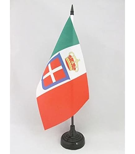 Bulgarian Royal Standard Table Flag 5x5 Inch - AZ FLAG Desktop Banner With Black Base