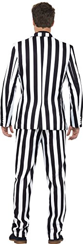 Smiffys Adult men's Humbug Print Suit, Stand Out Suits, Jacket, trousers and Tie, Stand out Suits, Serious Fun, Size M, 43536
