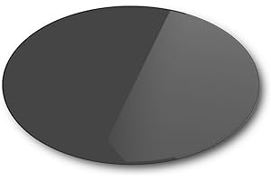 Euro Tische Glass Top for Fireplace and Table Top in 60 cm Facet Cut, Protective Plate with 6 mm Tempered Safety Glass, Spark Protection Plate, Glass Base for Fireplace (Black)