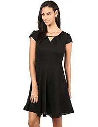 THE VANCA Women's Black Skater Dress