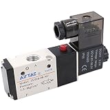 Druck: 0,15 - 0,8 MPa. Heschen 3V210-08 Pneumatisches Magnetventil, elektrisch, 24 V Gleichstrom, 6,3 W, PT1/4, 3/2-Wege, 2 Positionen, CE-zertifiziert