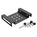Produktbild ORICO Aluminium 2,5" / 3,5" auf 5,25" interner Festplattenadapter Konverter Einbaurahmen Wechselrahmen für 2,5-/3,5-Zoll SATA / IDE HDD oder SSD, für Desktop-PC Computer CD-/DVD-ROM (Schwarz)