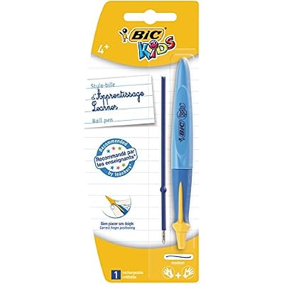 BIC Kids Twist System Stylo-bille d'Apprentissage Ergonomique - Bleu, Blister de 1