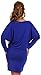 Happy Mama Women's Maternity Stretchy Jersey Loose Baggy Dress Long Sleeve. 132p (Royal Blue, UK 10/12)