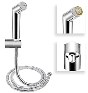 ALTON SHR20120 ABS Health Faucet with 1.25 Meter Hose Pipe and Wall Hook, Chrome Finish