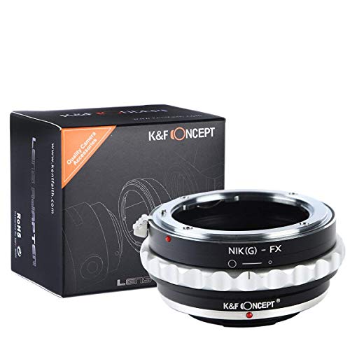 K&F Concept Adaptador para Montar Lentes Nikon Nikkor G AI F Mount a cuerpos de cámara Fujifilm X