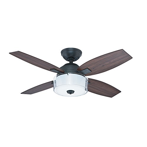 Hunter Fan 50618 Central Park - Ventilador de techo con luz estilo acero envejecido
