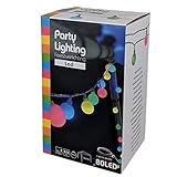 Stimmungsbeleuchtung für den Innen-& Außenbereich. Diese Partylichterkette auf Strom ist Spritzwassergeschützt nach IP44