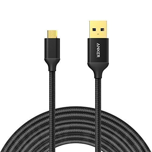 Anker Cavo Micro USB 3m in Nylon Intrecciato Anti Groviglio con Connettori placcati in Oro per Android, Samsung S6, S7 Edgeï¼ŒS6 Edgeï¼ŒNote 4, LG, HTC, Nexus, Sony e altri