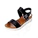 Produktbild Damen Sommer Sandalen Xinan im Flachen Sandalen Bequeme Damenschuhe (40, Schwarz)