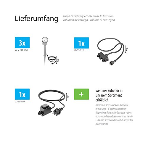 parlat LED Gartenleuchte Bubble mit Erdspieß für außen, IP54, warm-weiß, 3er Set - 2