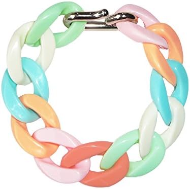 Adorning Ava Chunky Plastic Chain Bracelet Pastel Colourful