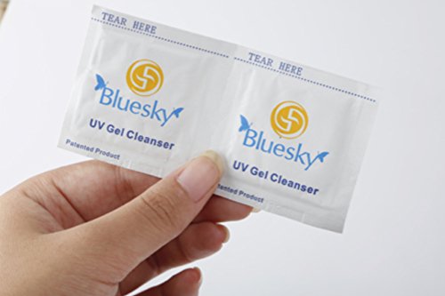 bluesky Nail Polish UV Soak off gel Cleanser Wipes Glanz Tücher 200 Stück - 3