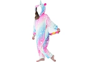 OVENDER Kigurumi Adulto Costumi Animali per Carnevale Halloween Pigiama Tuta Party Spettacolo Show di Natale Cosplay Onesies Intimo Invernale Unisex da Donna e Uomo