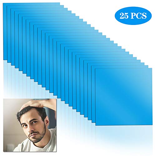 Wandefol 25 Stück Spiegelfliesen Wandaufkleber DIY Abziehbild Spiegel, 15x15x0.01cm Selbstklebend Fliesen Spiegel Wandaufkleber Wanddekoration Wandspiegel für Oberflächen Dekoration Hauptbüro