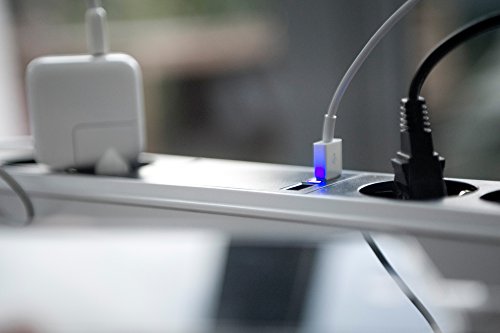 ednet 6-fach Steckdosenleiste mit 2x USB Ports (2A), 1,5 m SCHUKO, GS, VDE, weiß, flammenhemmend, 230V-50Hz - 3