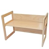3 in 1 Multifunktionale Kindermöbel im Fünfer Set Bestehend Aus einem Multifunktionalen Kindertisch oder Kindersitzbank und vier Multifunktionale Kinderstühle oder ein Multifunktionales Nest von fünf Couch- Beistelltischen für Erwachsene, aus Massivem Buchenholz Natur Lackiert - 9