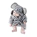 Produktbild Tkria Baby Mädchen Jungen Bademäntel Kleinkind Säugling Schlafanzüge Morgenmantel Kapuze Badetuch Flanell Fleece Für Kinder 1 2 3 4 5 Jahr, Grau 1, 4-5 Jahre/110