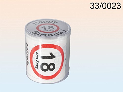 Preisvergleich Produktbild Toilettenpapier "Happy Birthday - 18"