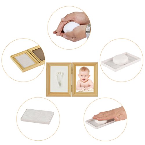 Handabdruck Baby Fußabdruck Bilderrahmen Baby Abdruck Geschenk für Neugeborene Andenken des Rahmen - 3