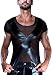 Produktbild Catanzaro Herren T-Shirt MATT Netz vorn Wetlook Kreuz Patrice (Schwarz, L)