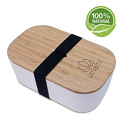 Umami Eco Lunch Box en Fibre De Bambou 1100ml | Bento 100% écologique | Passe Au Lave-Vaisselle | Durable, Sain & Design | Convient Aux Adultes comme Aux Enfants | Marque Française …