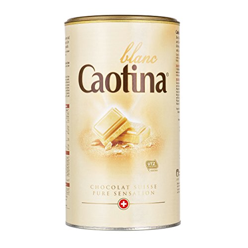 Caotina blanc, Cacao en Polvo de Chocolate Blanco Suizo, Bebida Caliente de Chocolate, Bote, 500 g