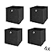 Produktbild Allright 4tlg Möbel Akut Faltbox Faltkiste Faltbare Aufbewahrungsboxen mit Fingerloch 32*32*32cm Schwarz