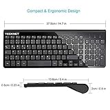 BRAUCHT KEIN TREIBER UND LANGLEBIG: USB 2.0-Schnittstelle, Plug&Play, kein Treiber erforderlich. USB-Kabellänge: 1.8M / 5.9ft. Kompatibel mit Windows 95, 98, Me, NT, XP, Vista, 8, 10. Gemacht aus ABS-Kunststoff, sehr robust. Außerdem die Tastatur hat eine Lebensdauer von 10 Million Klicks.