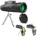 Produktbild ieleacc 10X50 Monokular Teleskop mit Handy Halterung,HD Monokular mit mobilem Adapter & Stativ, Wasserdicht & Stoßfest, BAK4 Prisma - für Camping/Wildlife Scenery/Reisen