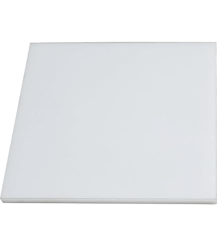 Foglio di piastra PTFE opzionale multi-dimensione Foglio di teflon bianco Spessore 2/3/4/5/6/8/10/12/15/20 mm 1 pz(100mm x 100mm x 0.5mm