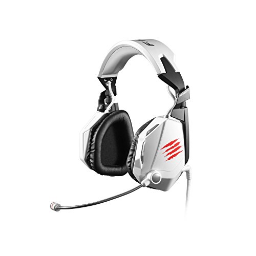 Preisvergleich Produktbild Mad Catz F.R.E.Q.7 Dolby 7.1 Surround-Sound-Gaming-Headset für PC, weiß glänzend (3,5mm Klinkenstecker, 2m USB-Kabel, inkl. Headsetständer) (Zertifiziert und Generalüberholt)