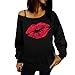 Produktbild ABsoar Sweatshirt Frauen Gedruckt Pullover Brief Weihnachten Langarm Sweatshirt Tops Bluse Shirt Oberteile Jumper Streewear