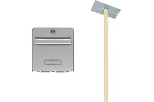 BURG-WÄCHTER, Boîte aux Lettres Normalisée en Acier Galvanisé avec Porte à Ouverture Totale, Stop-Courrier (Porte bloquée à 120°), 1 Porte, Favor, Gris & Pied pour Boîte aux Lettres, 115 cm