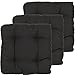 Produktbild proheim Stuhlkissen Bari 40 x 40 cm Sitzkissen Sparsets bequeme Gartenkissen stark gepolstere und weiche Stuhlauflage, Farbe:Schwarz, Menge:3er Set