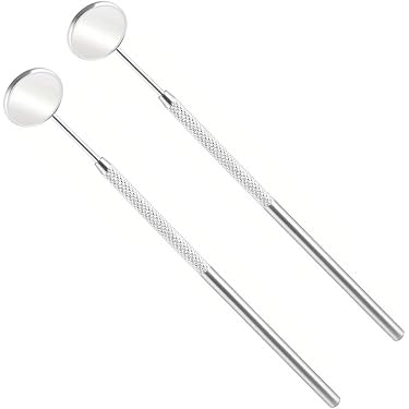 Specchio Dentista Per Bocca 100 Pezzi Specchi Dentali Bocca #5 Con Manico - Grado Tedesco, Acciaio Inossidabile, Per Odontoiatria Specchietto Dentista
